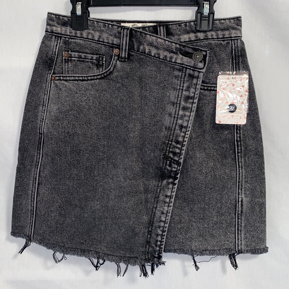Free People Parker Wrap Demin Skirt Sz 25 - Picture 2 of 13